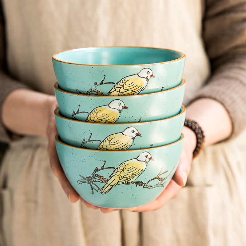 Hand Painted Creative Rice Bowl